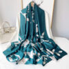 Rich Sea Green Printed Scarf by Bandano Pakistan