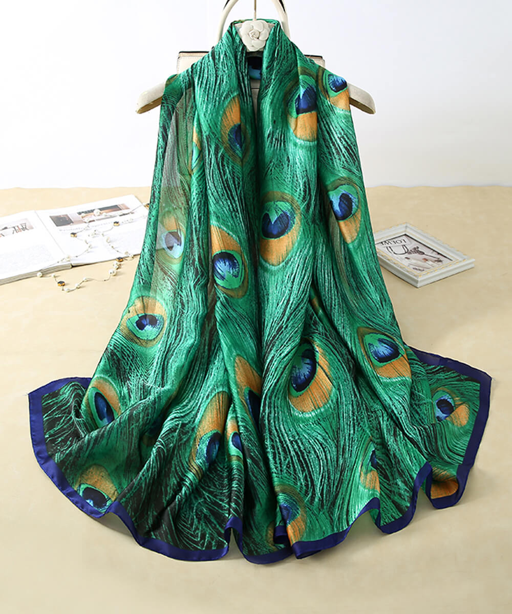Gum Green Printed Scarf by Bandano Pakistan