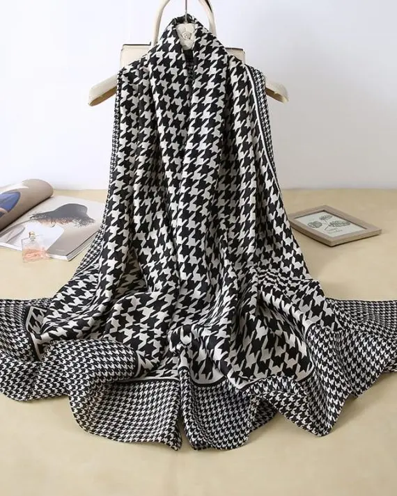 Abyss Black Printed Scarf by Bandano Pakistan