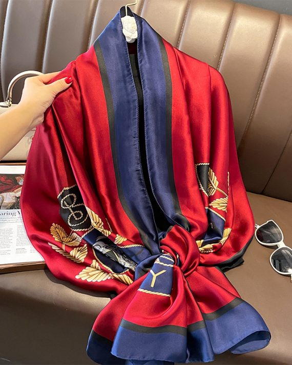 Allura Red Printed Scarf by Bandano Pakistan