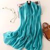 Sea Blue Silk Scarf by Bandano Pakistan