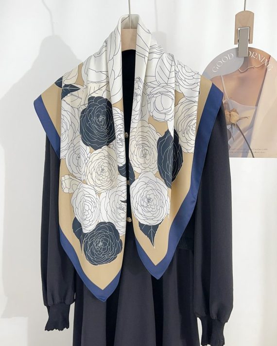 Arsenic Blue Head Scarf by Bandano Pakistan
