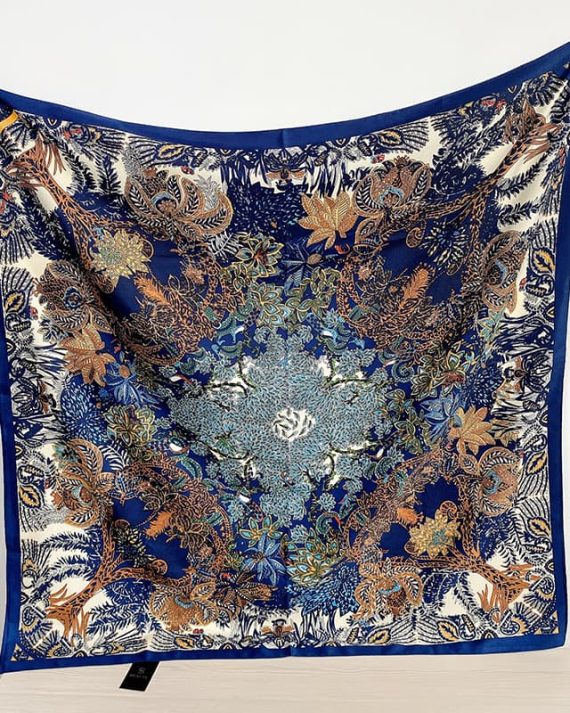 Bavarian Blue Head Scarf by Bandano Pakistan