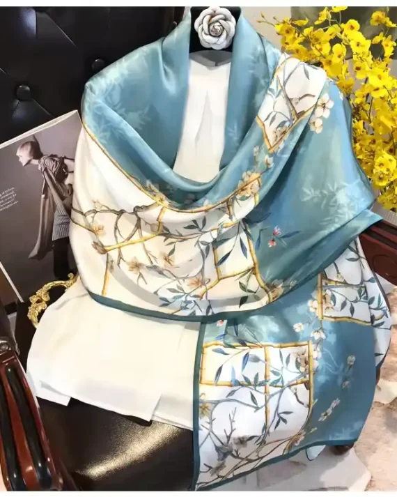 Bayoux Grey Printed Scarf by Bandano Pakistan
