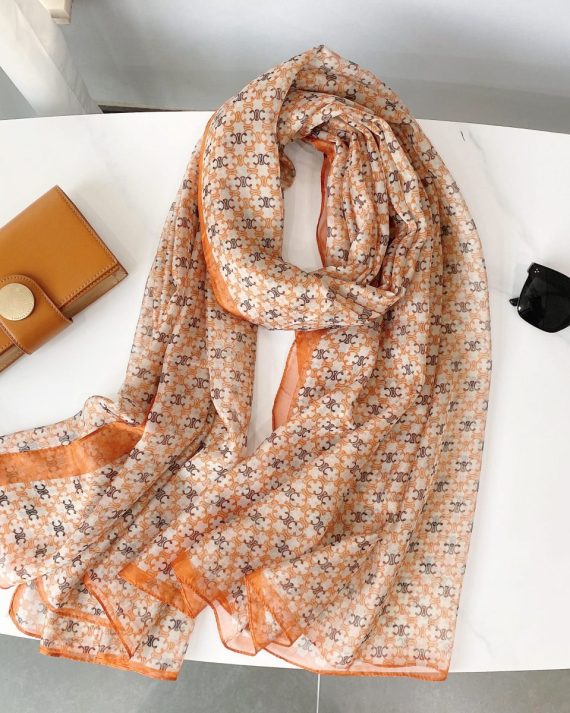 Bistre Iroko Chiffon Georgette Scarf by Bandano Pakistan