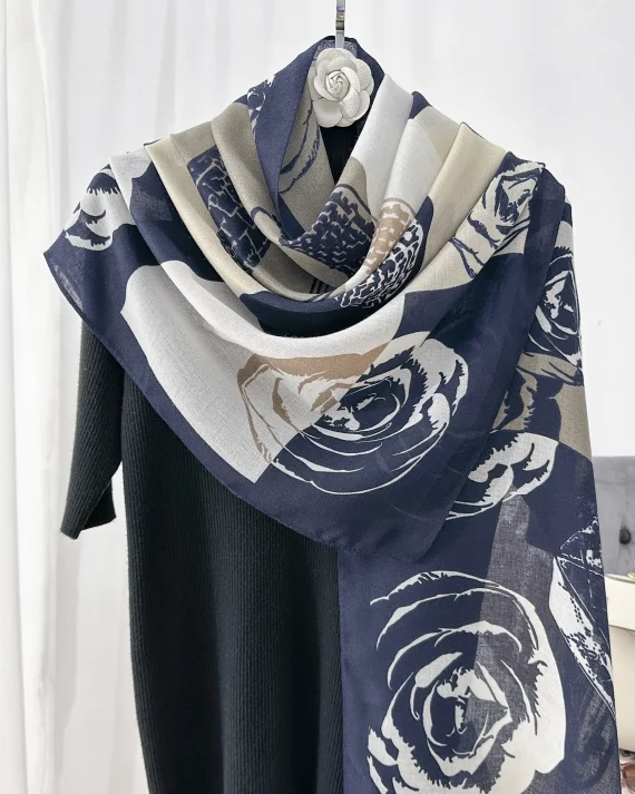 Bizzar Blue Printed Scarf by Bandano Pakistan