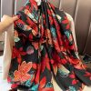 Dark Dune Flowers Printed Scarf by Bandano Pakistan