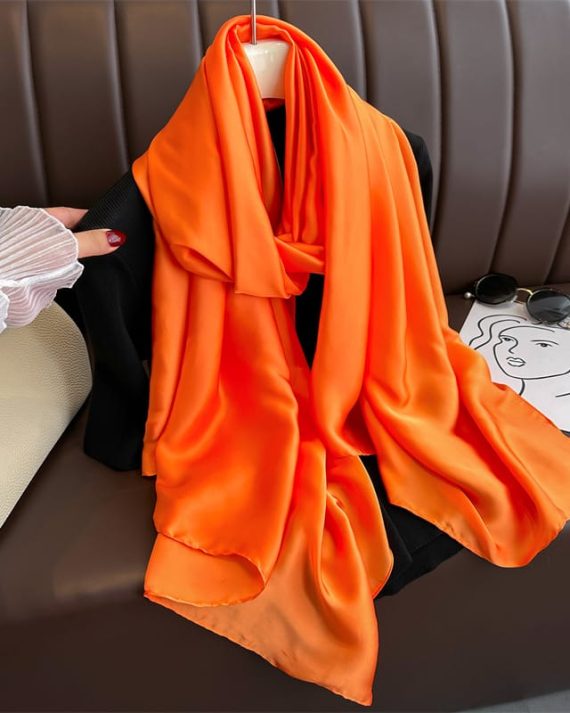 Blaze Orange Hijab Scarf by Bandano Pakistan