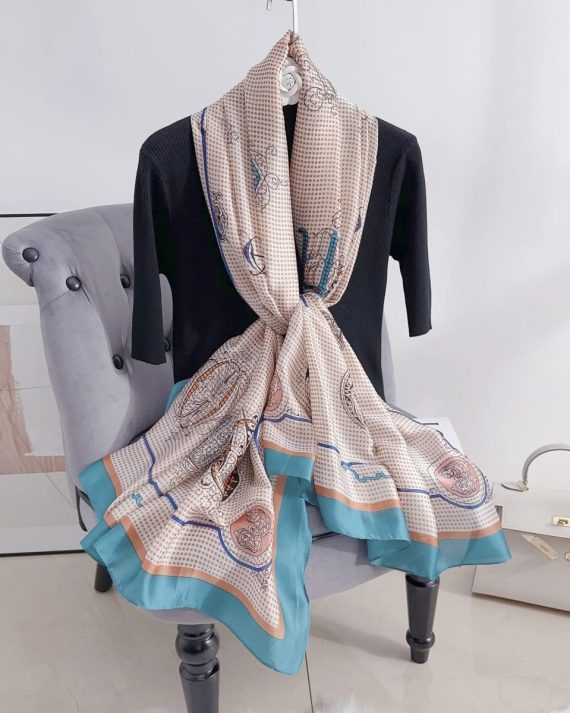 Bold Orange Printed Scarf by Bandano Pakistan