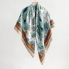 Brink Turquoise Square Scarf by Bandano Pakistan