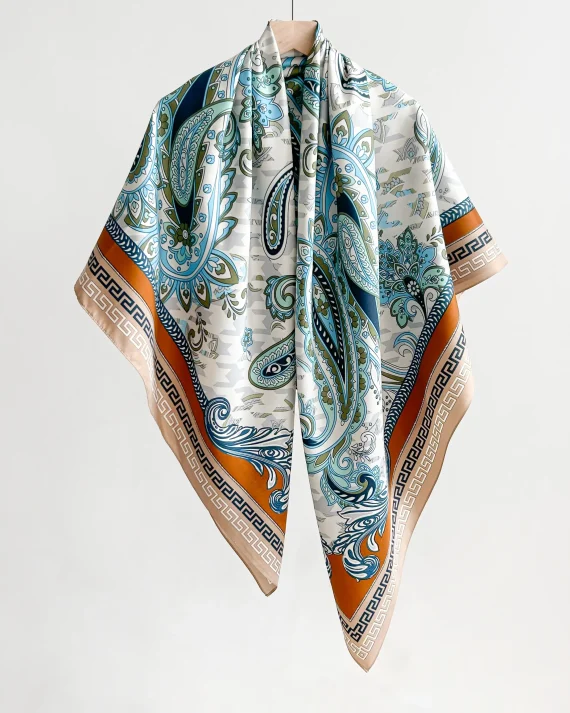 Brink Turquoise Square Scarf by Bandano Pakistan
