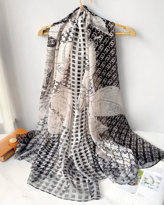 Bronco Martini Chiffon Georgette Scarf by Bandano Pakistan