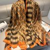 Brown Apache Chiffon Georgette Scarf by Bandano Pakistan