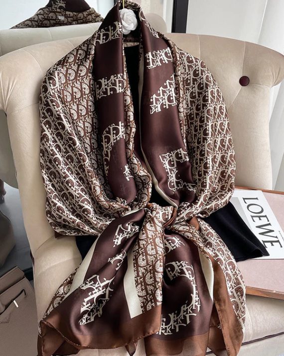 Brown Coffee Printed Scarf by Bandano Pakistan