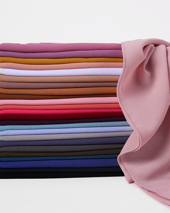 Set Of 9 Georgette Hijabs Chiffon by Bandano Pakistan
