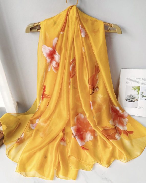 Cantaloupe Beer Chiffon Georgette Scarf by Bandano Pakistan