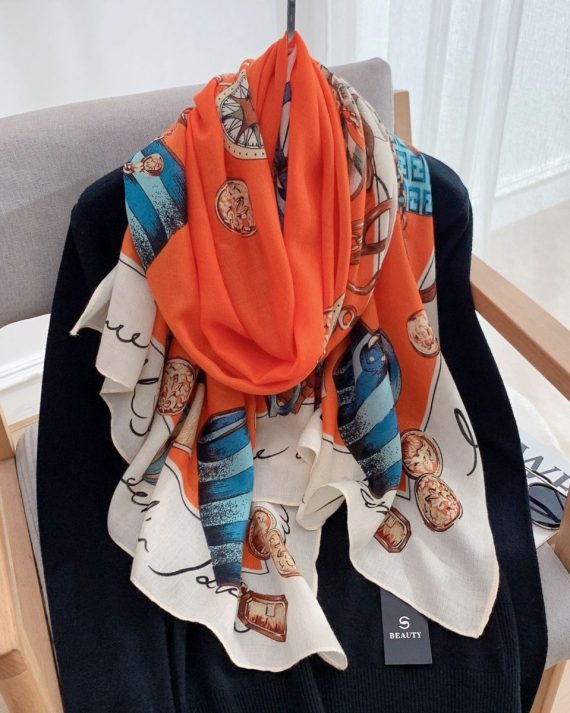 Carnaby Tan Printed Scarf by Bandano Pakistan