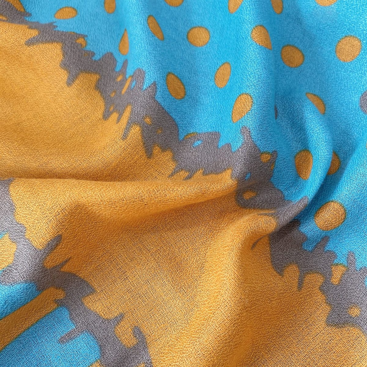 Carmine Orange Printed Scarf - styled view