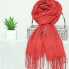 Light Red Cashmere Pashmina Scarf by Bandano Pakistan