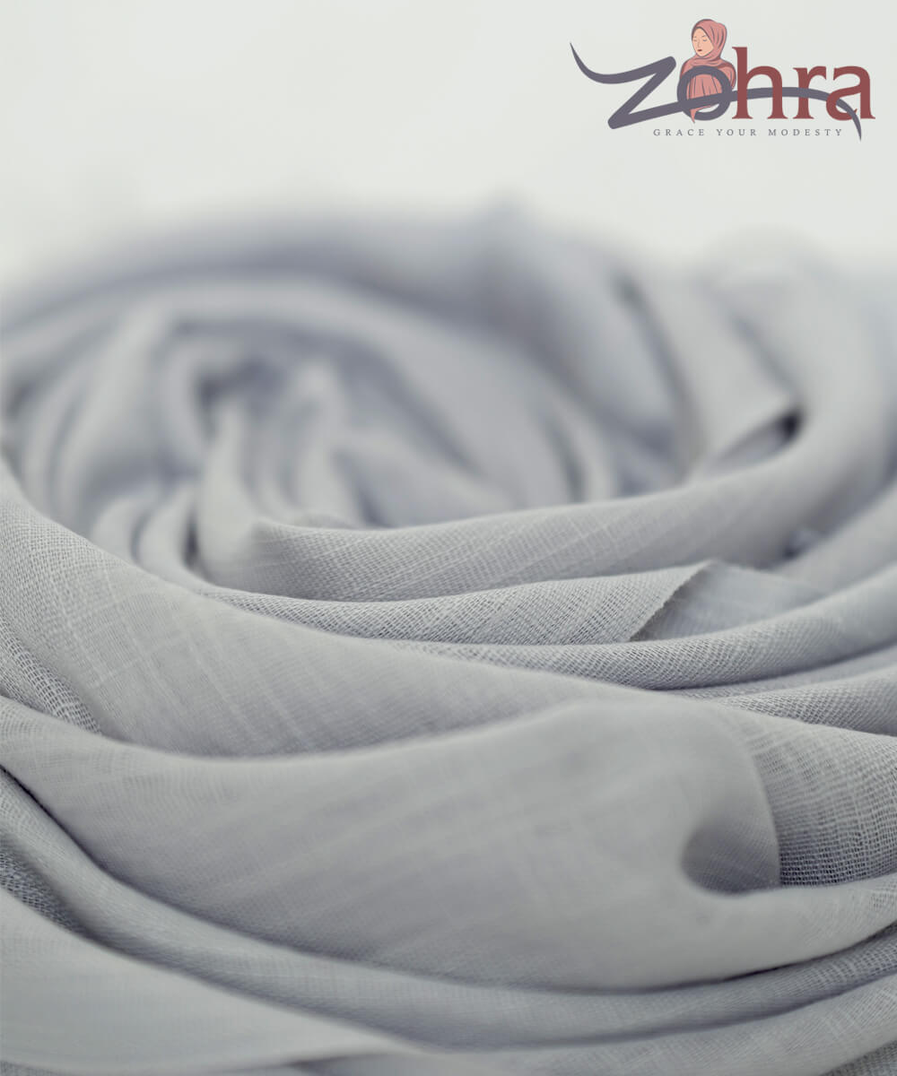 Grey Cashmere Pashmina Scarf - draped detail