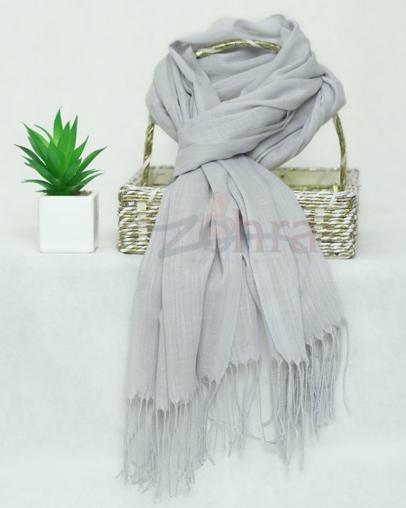 Grey Cashmere Pashmina Scarf by Bandano Pakistan