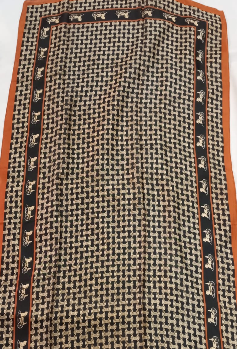 Ash Printed Scarf - folded detail