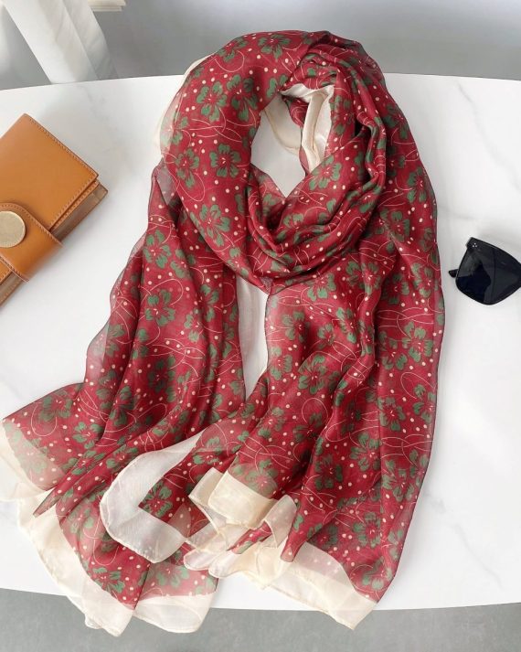 Cordovan Chiffon Georgette Scarf by Bandano Pakistan
