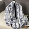 Coronation White Printed Scarf by Bandano Pakistan