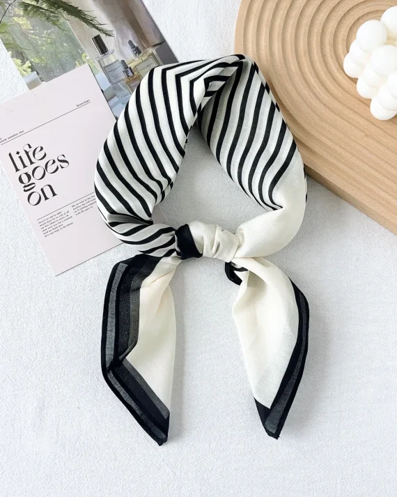 Creame Wood Cotton Silk Bandana by Bandano Pakistan