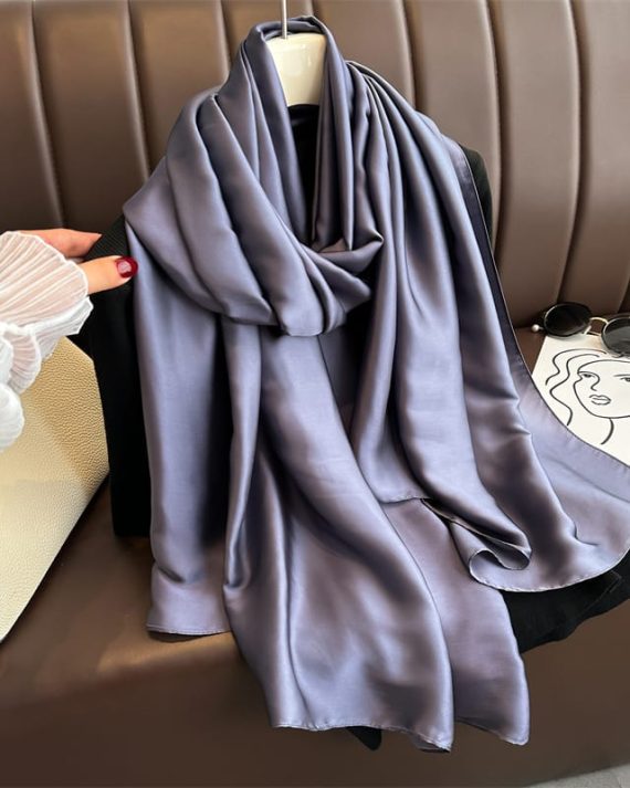Deep Charcoal Hijab Scarf by Bandano Pakistan