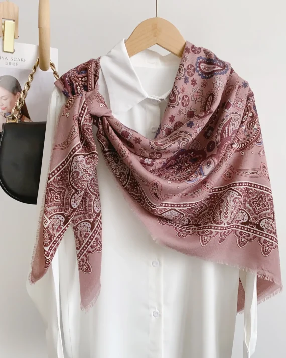 Dazy Pink Square Scarf by Bandano Pakistan