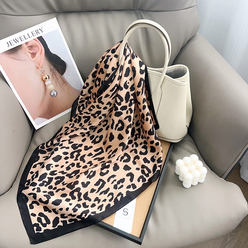 Dune Brown Hair Scarf - worn styling