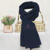 Dark Clay Georgette Chiffon Hijab by Bandano Pakistan