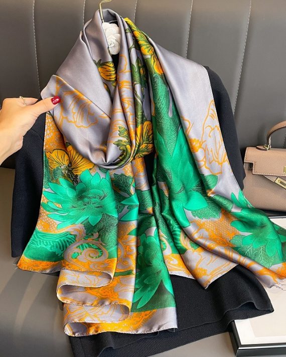 Bloom Seaweed Green Printed Scarf by Bandano Pakistan