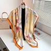 Flowery Orange Square Scarf by Bandano Pakistan