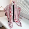 Flower Pink Square Scarf by Bandano Pakistan