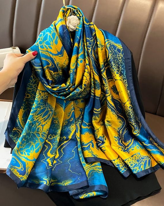 Forest Blues Printed Scarf by Bandano Pakistan