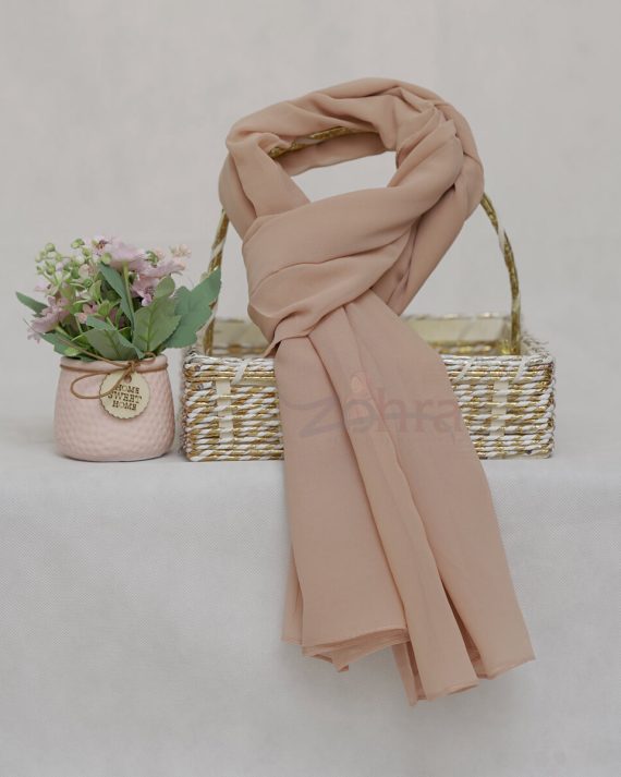 Ashy Rose Georgette Chiffon Hijab by Bandano Pakistan