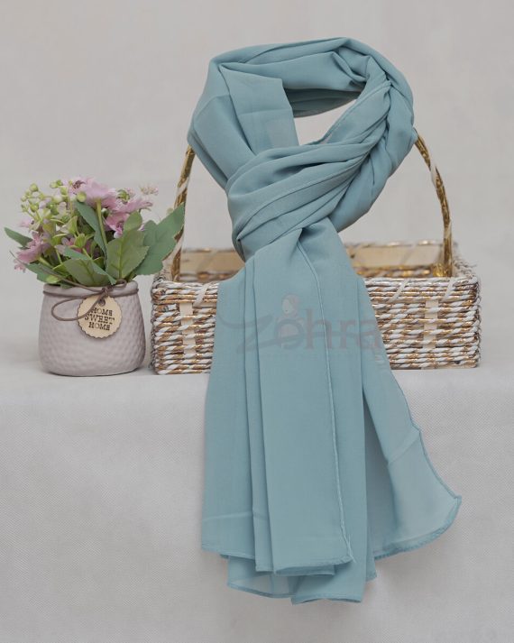 Chill Grey Georgette Chiffon Hijab by Bandano Pakistan