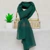 Rock Green Georgette Chiffon Hijab by Bandano Pakistan