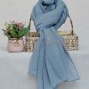 Royal Grey Georgette Chiffon Hijab by Bandano Pakistan