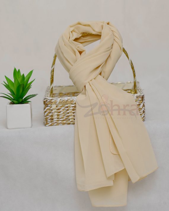 Chestnut Brown Georgette Chiffon Hijab by Bandano Pakistan