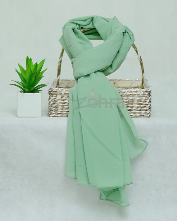 Sun Green Georgette Chiffon Hijab by Bandano Pakistan