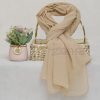 Extremely Light Brown Georgette Chiffon Hijab by Bandano Pakistan