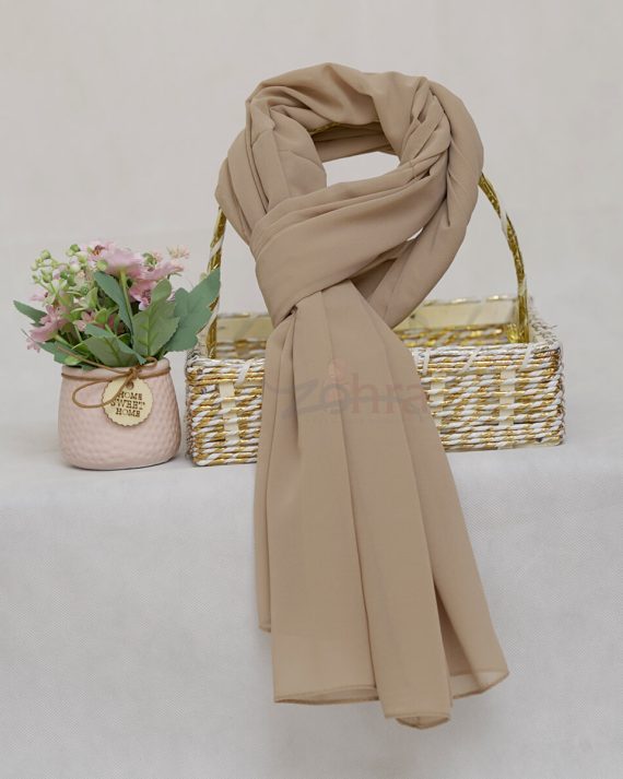 Hot Grey Georgette Chiffon Hijab by Bandano Pakistan