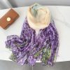 Grape Purple Chiffon Georgette Scarf by Bandano Pakistan