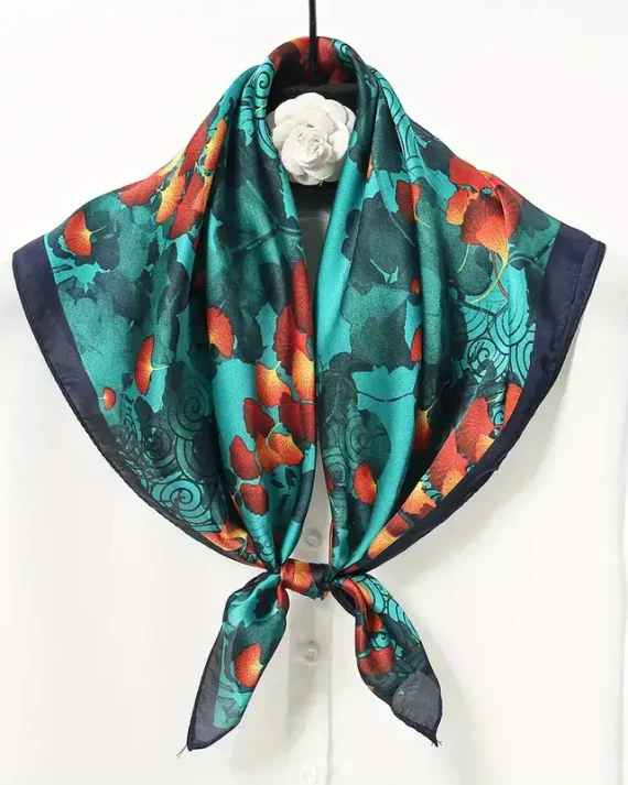 Green Patina Printed Scarf by Bandano Pakistan
