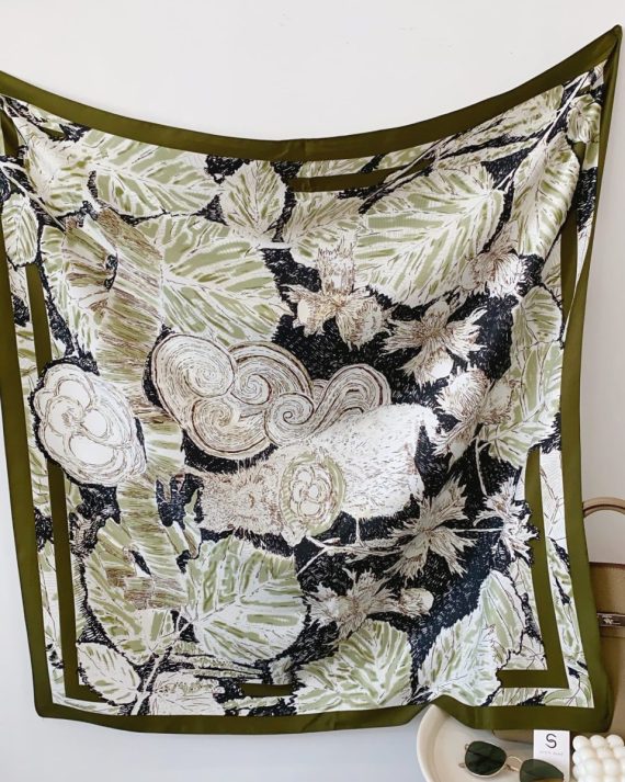 Green Pineapple Head Scarf by Bandano Pakistan