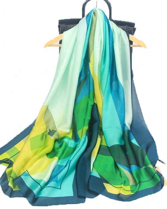 Minty Blue Printed Scarf by Bandano Pakistan