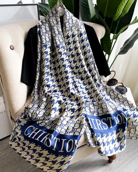 Bay Blue Printed Scarf by Bandano Pakistan